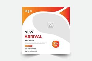 banner de negocios para productos recién llegados. banner de venta de oferta especial vector