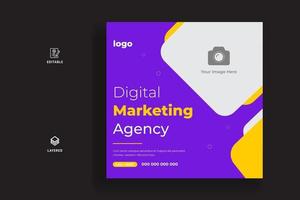 Digital Marketing Business Promotion Social Media And Web Banner Post vector