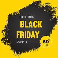 Black Friday sale banner. Social media vector illustration