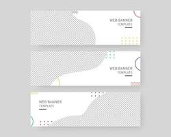 Web banner template set. Collection of horizontal banners design. vector