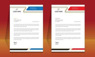 Letterhead format template, business style letterhead design template. vector