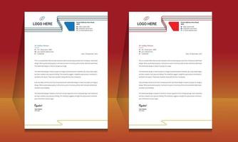 Letterhead format template, business style letterhead design template. vector