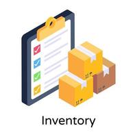 inventario y lista de verificación vector