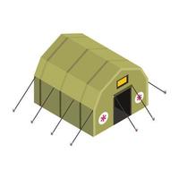 tienda y campamento del ejército vector