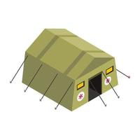 tienda y campamento del ejército vector