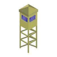 torre de vigilancia y vigilancia vector