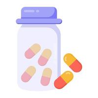 Medicine Bottle and Pills vector