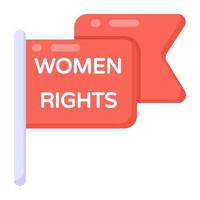 Women pretest for Rights vector