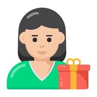 Woman Gift and present vector