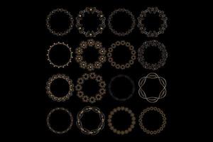 golden square frames vector