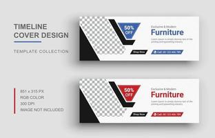 Furniture cover template design, Banner for social network