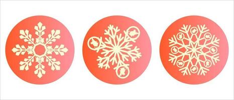 Christmas snowflake with mice on a red background vector