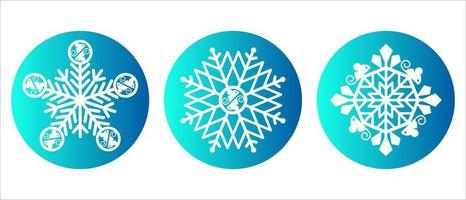 Christmas snowflake with mice on a blue background vector