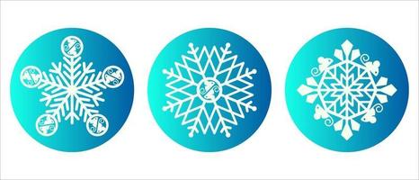 Christmas snowflake with mice on a blue background vector