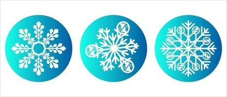 Christmas snowflake with mice on a blue background vector