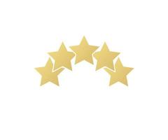 5 star icon. Rating review flat symbol vector