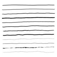 Hand drawn abstract pattern lines, strokes. Vector grunge brushes.