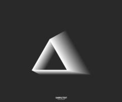 vector de línea triangular. forma geometrica. signo de logotipo