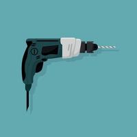 Design of a manual electric drill, a work tool vector