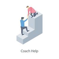 conceptos de ayuda del entrenador vector