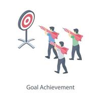 Goal Achievement Concepts vector