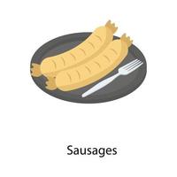 Sausage Platter Concepts vector