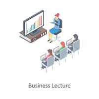Online Business Lecture vector