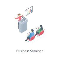 conceptos de seminario de negocios vector