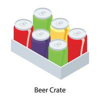 conceptos de caja de cerveza vector