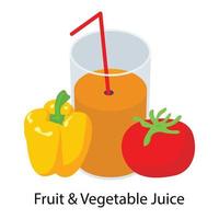 jugo de vegetales de frutas vector