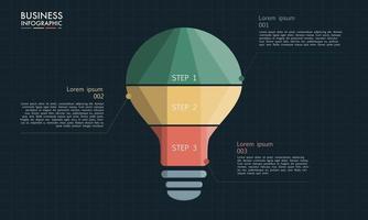 Light bulb infographic. vector