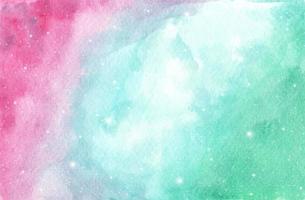 Watercolor galaxy sky background with stars. vector