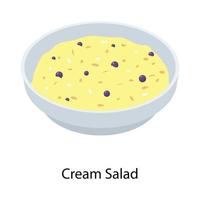 Cream Salad Concepts vector