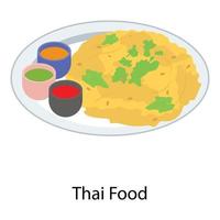 conceptos de comida tailandesa vector
