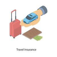 Travel Insurance Concepts vector