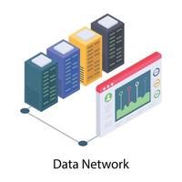 Data Server Network vector