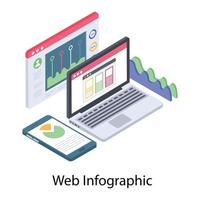 conceptos de infografía web vector