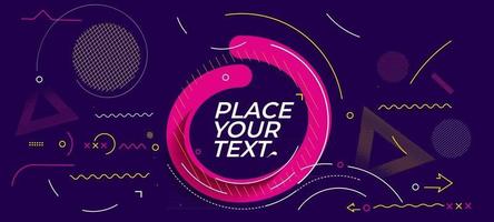 Abstract technological promotion geometric shapes banner vector