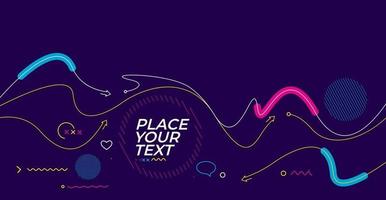 Abstract technological promotion geometric shapes banner vector