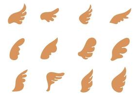 Wings Icon Sketch Collection vector