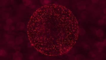 Red Particle Globe Particle Technology Background video