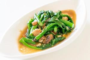 Stir-fried salted fish with Chinese kale - Asian food style