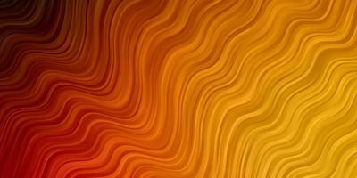 Light Orange vector background with bent lines.