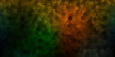 Dark green, red vector backdrop with chaotic shapes.
