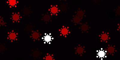 Light red vector pattern with coronavirus elements.