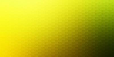 textura de vector verde claro, amarillo en estilo rectangular.