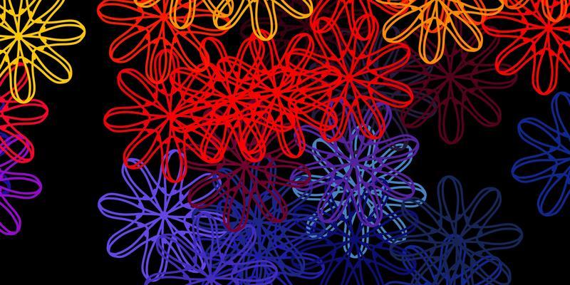 Dark Pink, Yellow vector backdrop with chaotic shapes.