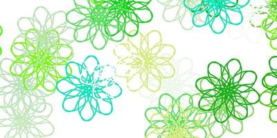 Light Green, Yellow vector natural backdrop with flowers.