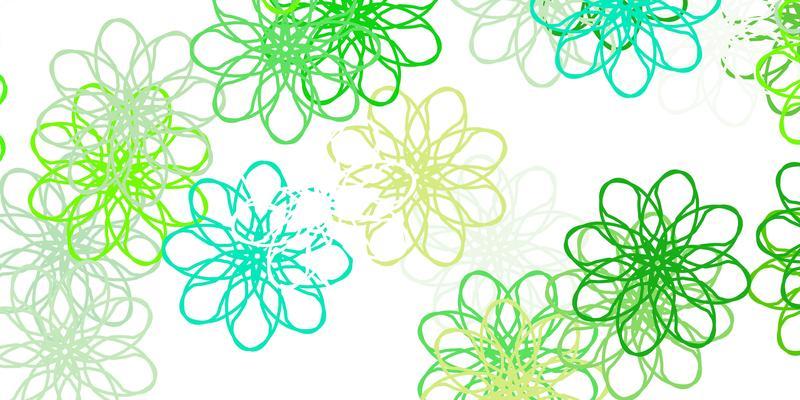 Light Green, Yellow vector natural backdrop with flowers.