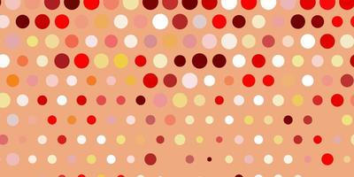 Light red vector background with bubbles.
